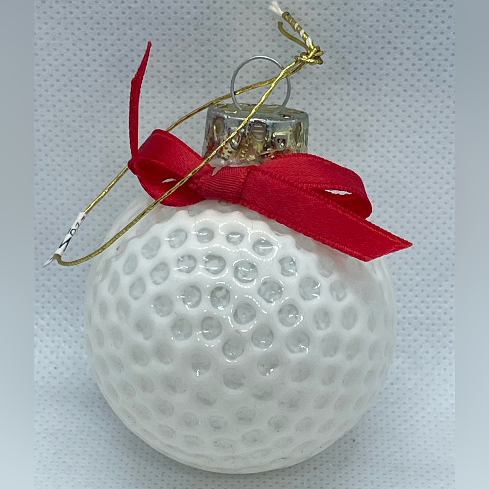 Vintage Blown Glass Golf Ball Christmas Ornament Midwest NWT Rare HTF 2.5”